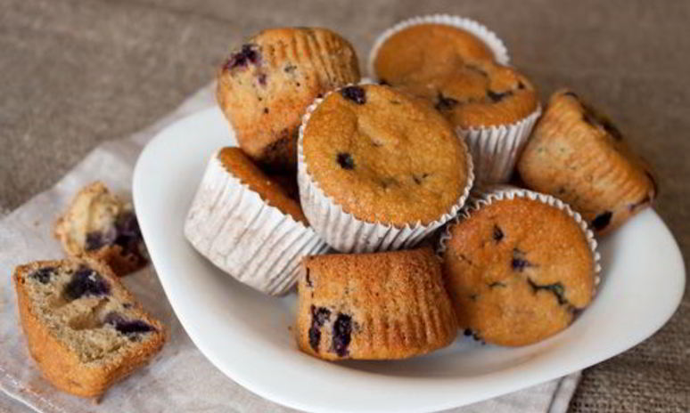 Рецепт черничных маффинов на кукурузной муке