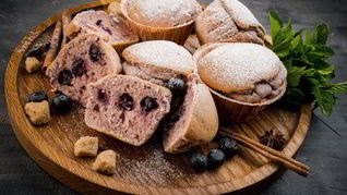 Черничные маффины