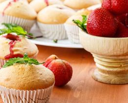 Клубничный маффин