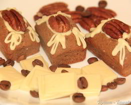 Кофейные мини маффины с орехом пекан и белым шоколадом