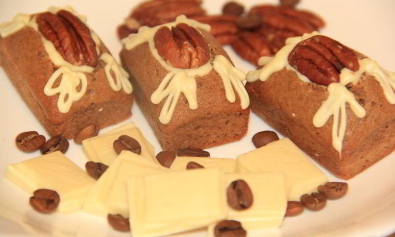 Рецепт кофейных мини маффины с орехом пекан и белым шоколадом