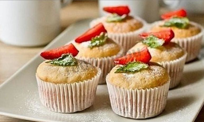 Рецепт маффинов на клубничном йогурте