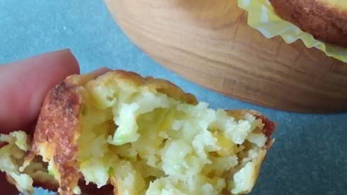 маффины с кабачком, сыром и мятой