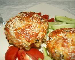 Маффины с курицей и грибами