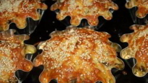 маффины с курицей и грибами