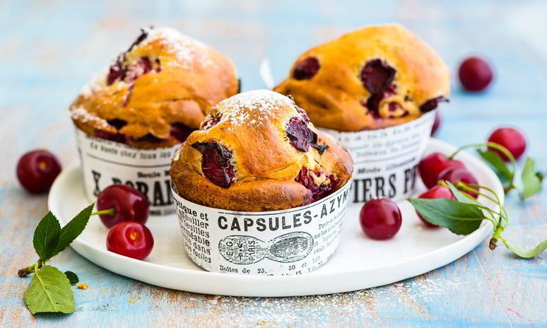 Рецепт маффинов с вишней