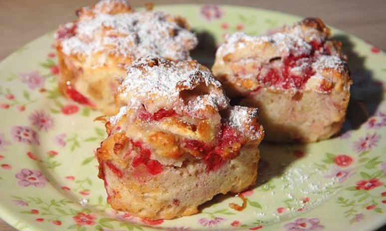 Рецепт маффинов с зефиром и малиной