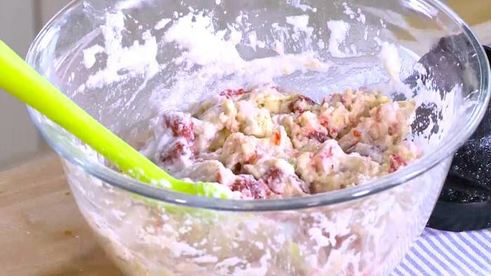 маффины с зефиром и малиной