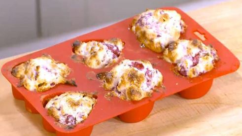 маффины с зефиром и малиной