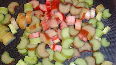 маффины со штрейзелем и ревенем