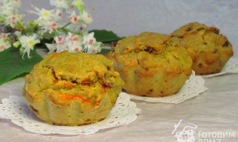 Рецепт морковна-овсяных маффины с финиками