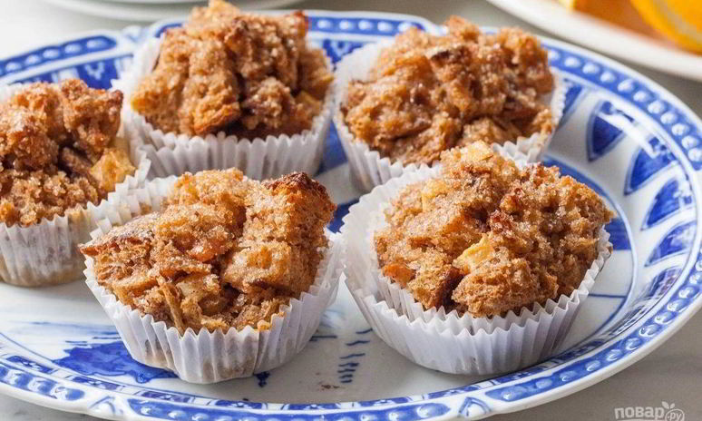 Рецепт яблочно-хлебных маффины