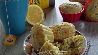 Закусочные маффины с сыром и укропом