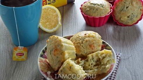 закусочные маффины с сыром и укропом