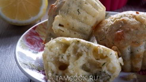 закусочные маффины с сыром и укропом