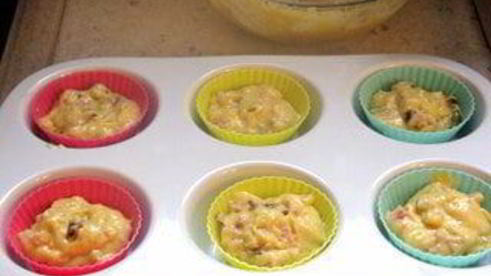 закусочные маффины с ветчиной