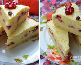 Манник с клубникой