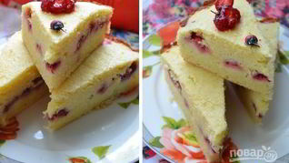 Манник с клубникой