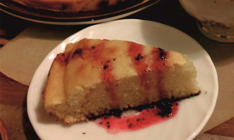 Рецепт манника с клюквенным сиропом