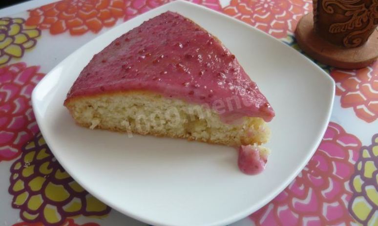 Рецепт манника со сметано-ягодным кремом