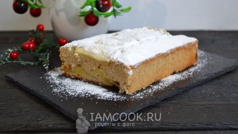 постный манник с яблоками