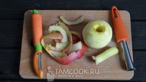 постный манник с яблоками