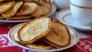 Молочные оладьи на желтках
