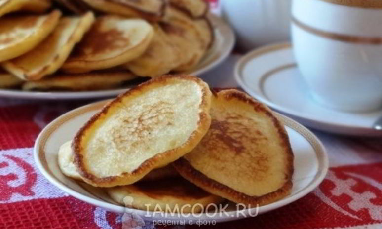 Рецепт молочных оладий на желтках