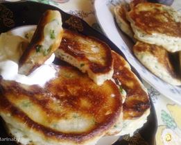 Оладушки с зеленым луком