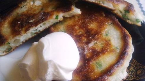 оладушки с зеленым луком