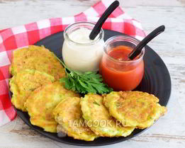 Оладьи из кабачков на кефире