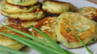 Оладьи из зеленого лука