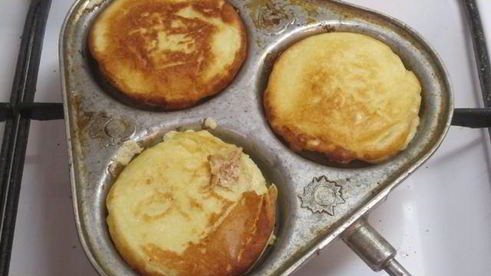 оладьи картофельные с семгой