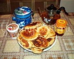 Оладьи медовые