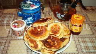 Оладьи медовые