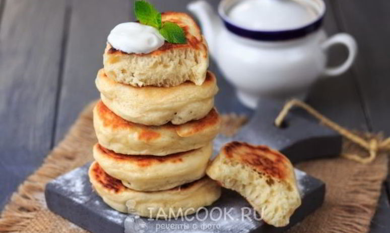 Рецепт оладий на простокваше без яиц