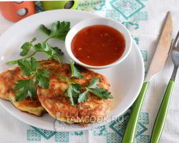 Оладьи с сыром и зеленью