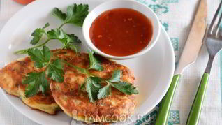 Оладьи с сыром и зеленью