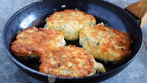 оладьи с сыром и зеленью