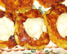 Сырные оладьи