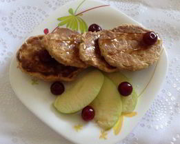 Яблочные оладьи с овсянкой