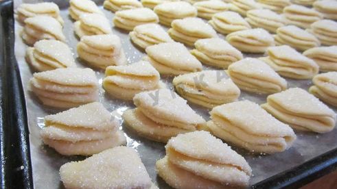 печенье творожные треугольники