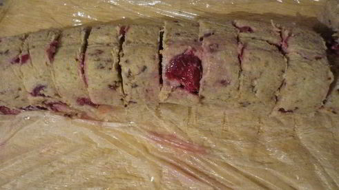 творожное печенье с вишней и шоколадом