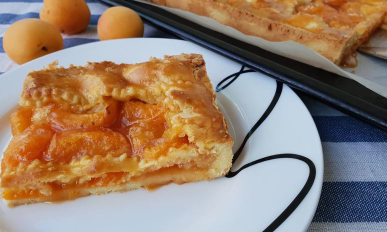 Рецепт абрикосового пирога на песочном тесте