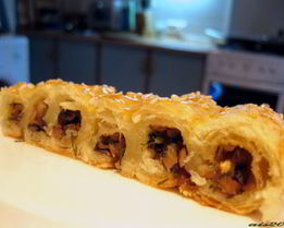 Грибной пирог-спираль