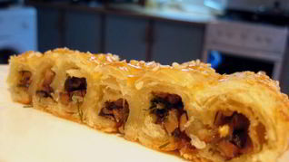 Грибной пирог-спираль