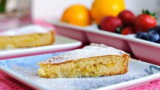 Лимонный пирог с начинкой