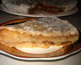 Насыпной яблочный пирог с корицей