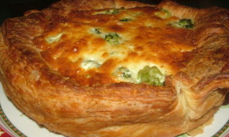 Рецепт открытого пирога с брокколи