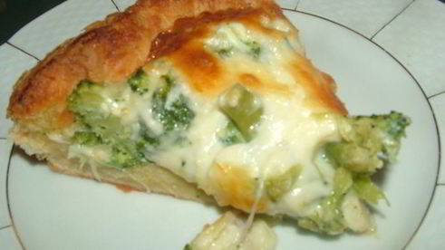 открытый пирог с брокколи